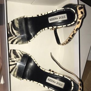 Steve Madden animal print heels size 6 1/2